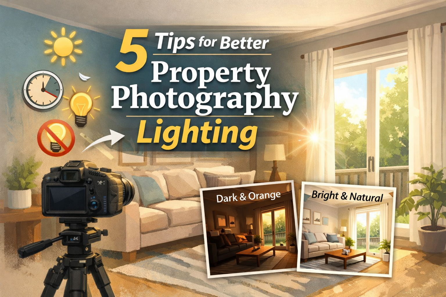 5 Tips for Better Property Photography Lighting