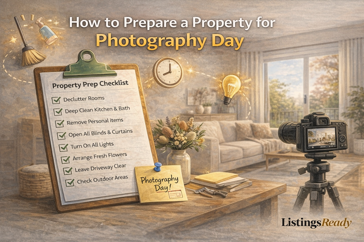 How to Prepare a Property for Photography Day