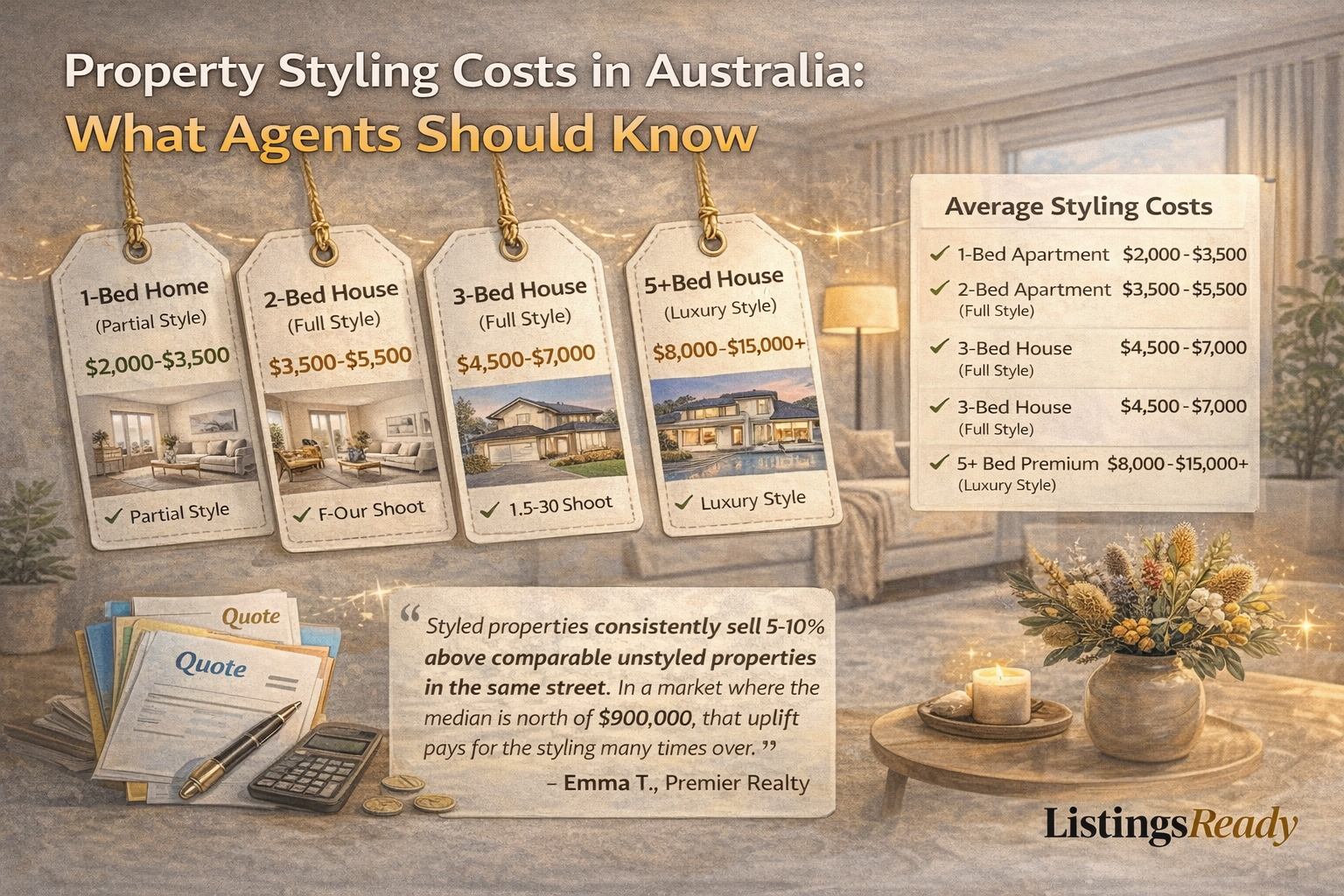 Property Styling Costs in Australia: What Agents Should Know